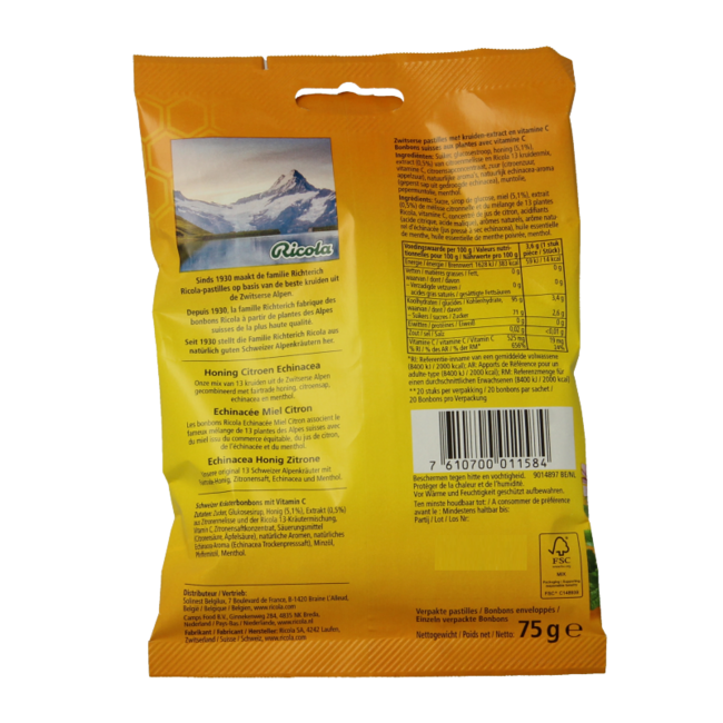 Miel limón equinácea 75 g