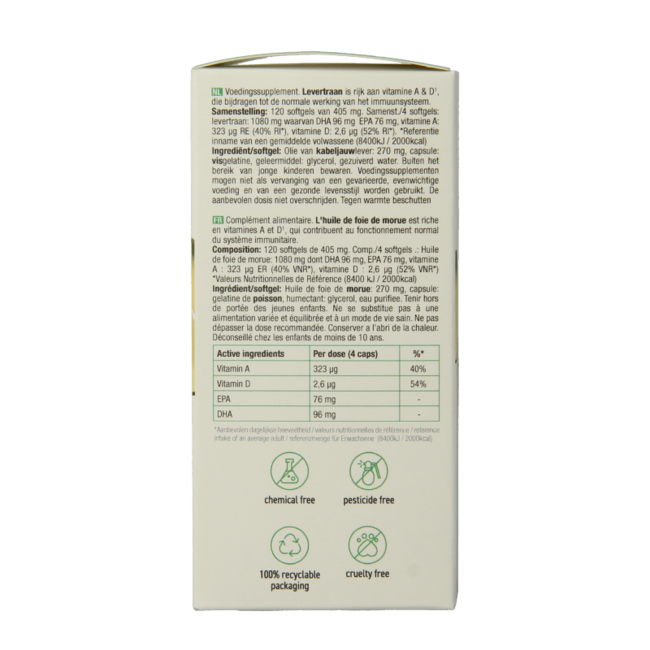 Purasana Levertraan 120 Softgels