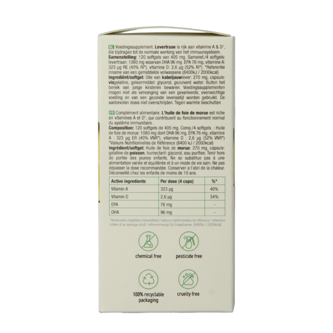 Purasana Tran z Wątroby Dorsza 120 Kapsułek Softgel