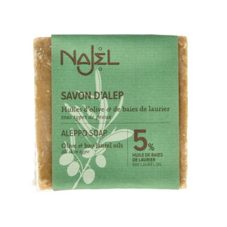 Najel Aleppo Jabón de Alepo Najel con 5 % de laurel 190 g
