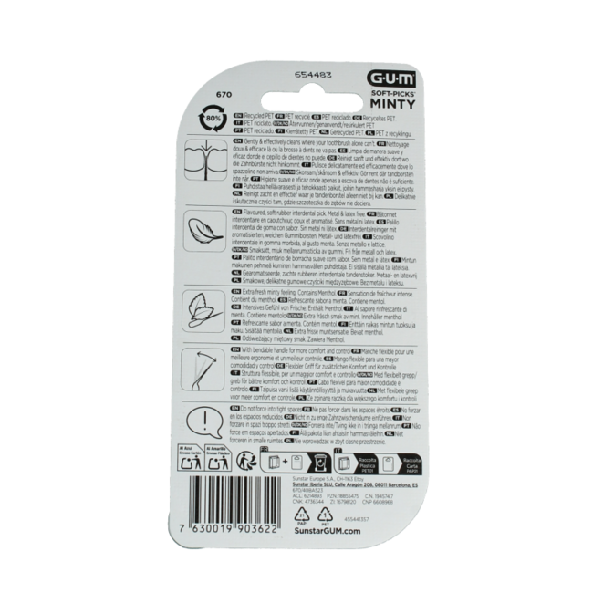 Soft-Picks comfort flex mint medium 40 Stuks