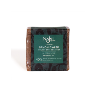 Najel Aleppo Savon d'Alep Najel 40 % d'huile de baies de laurier 185 g