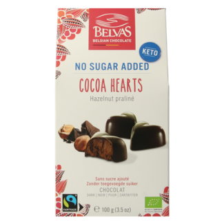 Belvas Cœur en chocolat praliné noisette bio 100 g