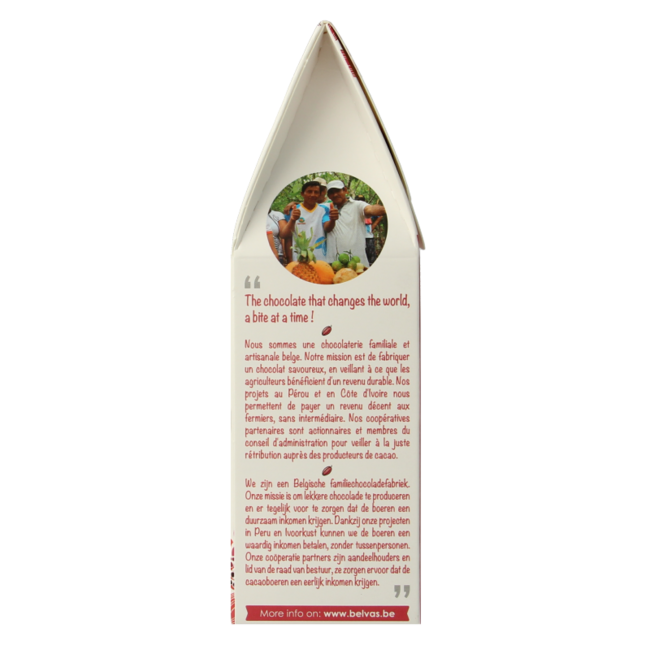 Corazón de chocolate praliné de avellana bio 100 gramos