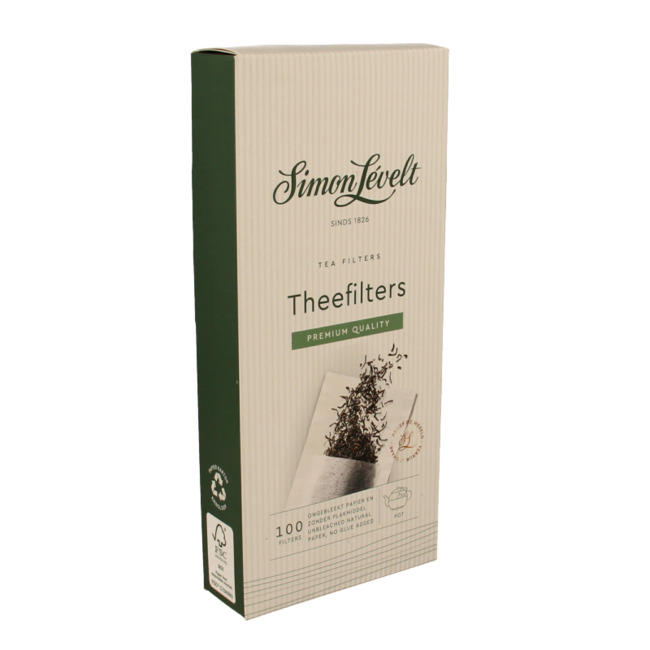 Filtros de té de papel grandes 100 unidades