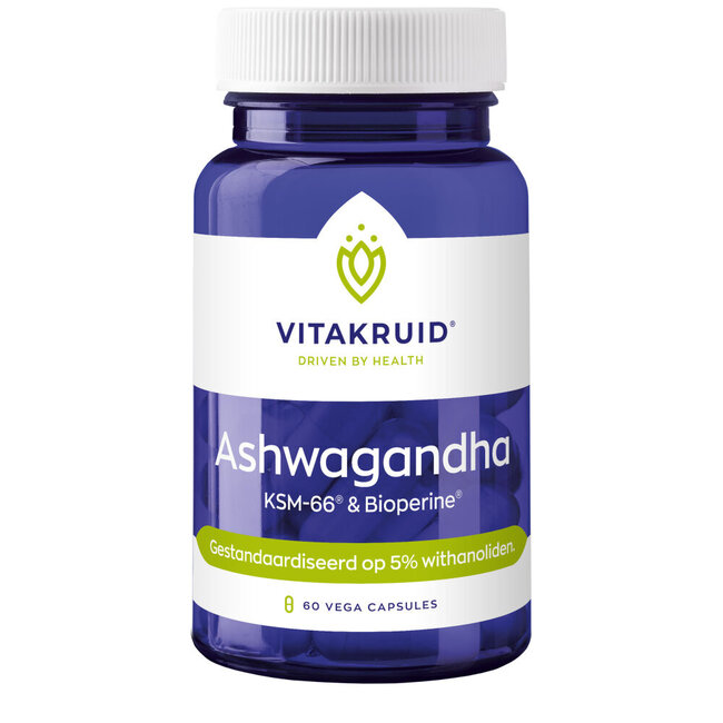 Ashwagandha 5% Withanolide KSM-66 & Bioperine 60 Vegetarische Kapseln