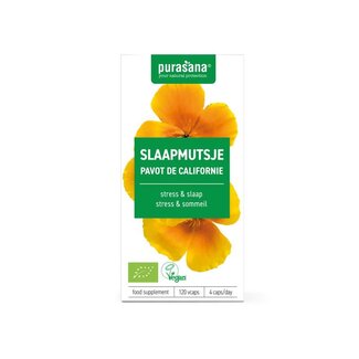 Purasana Slaapmutsje vegan bio 120 cápsulas vegetarianas