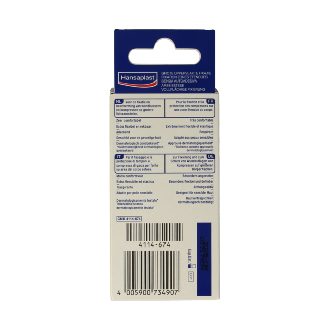 Hansaplast Grote oppervlakte 1m x 10cm 1 Stuks