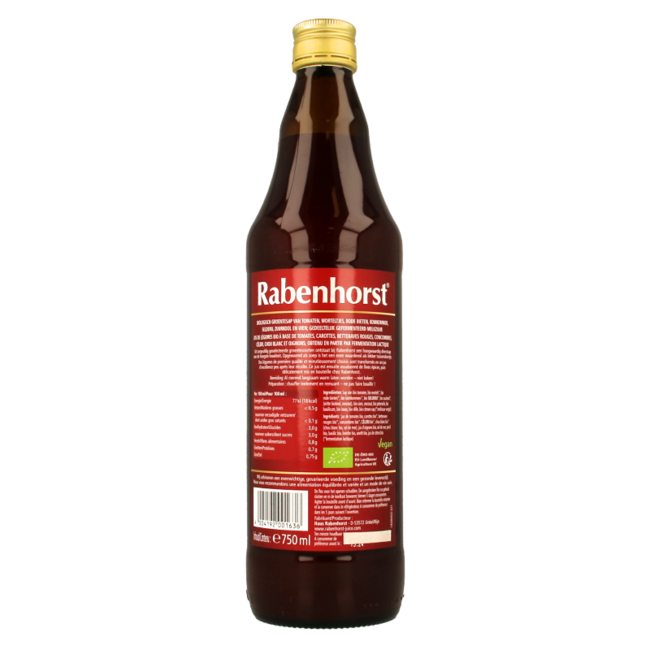 Rabenhorst Organic Vegetable Juice 750 Millilitres