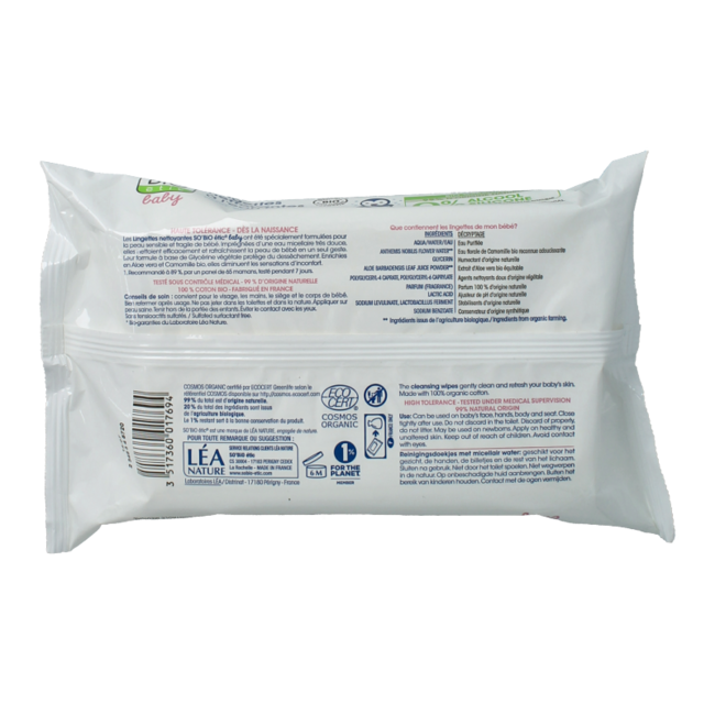 Lingettes bébé micellaires 70 pièces