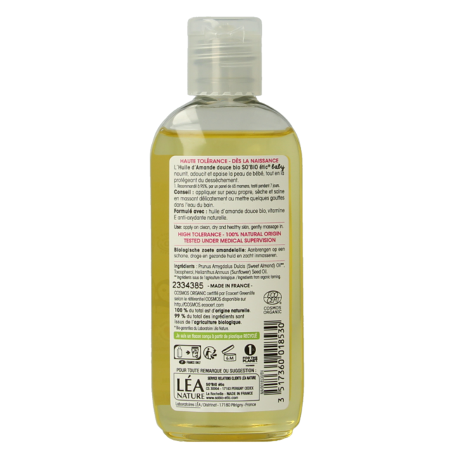 Huile d'amande douce bébé 100 ml