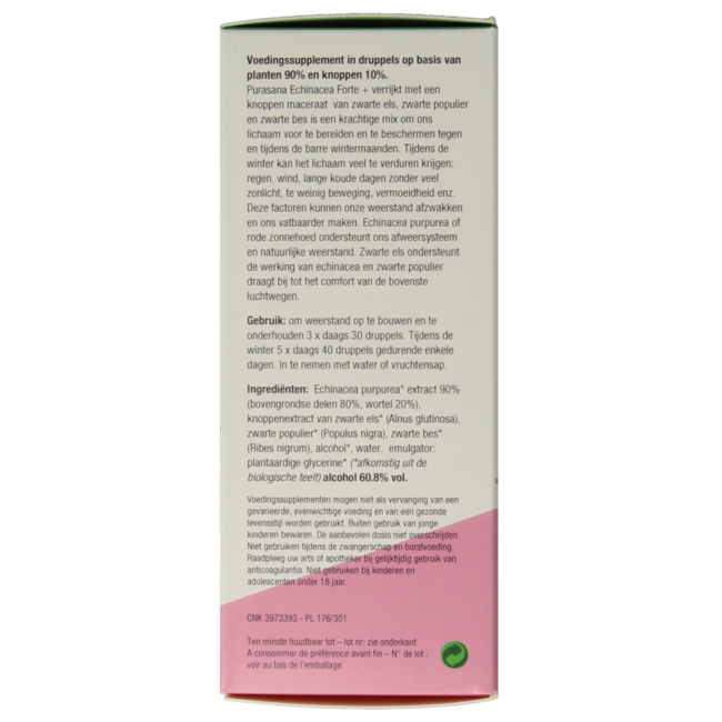 Purasana Echinacea forte + wegańskie bio 100 Mililitrów