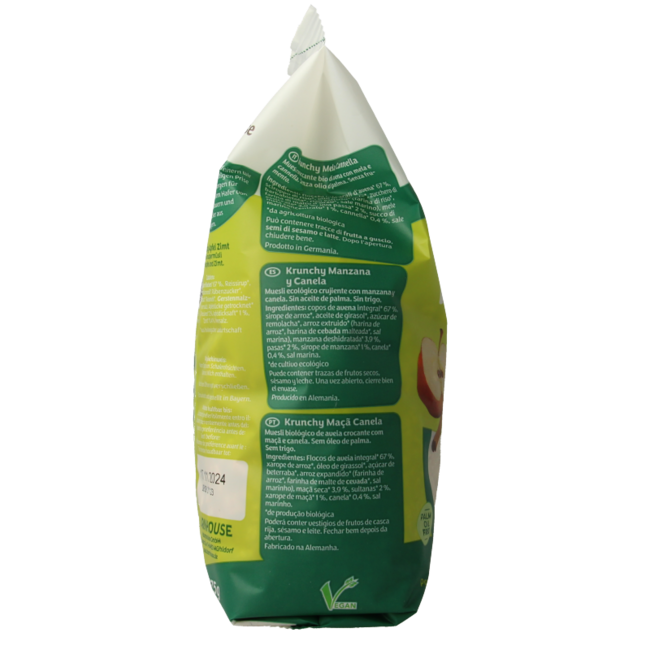 Krunchy manzana canela bio 375 gramos