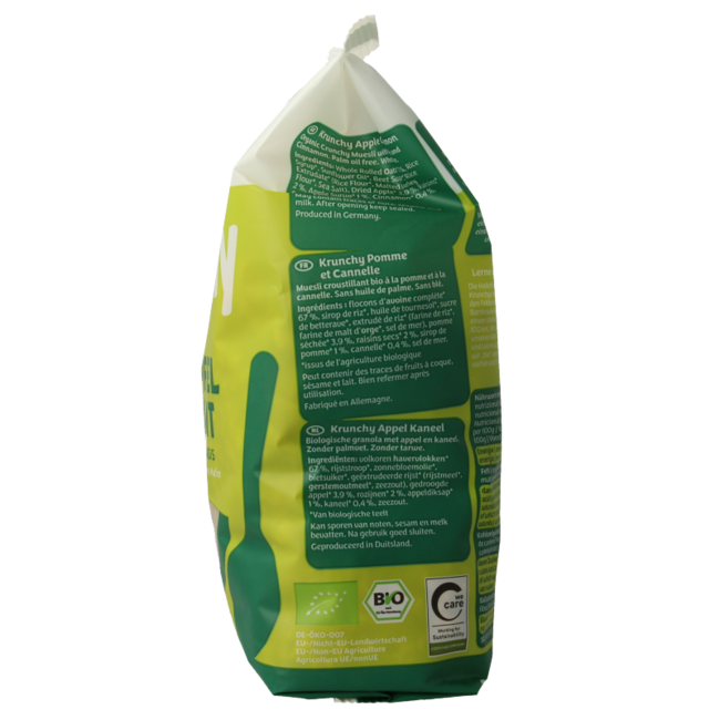 Krunchy apple cinnamon organic 375 Gram