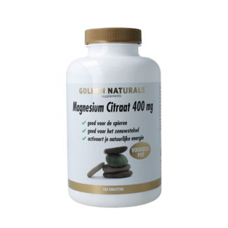 Golden Naturals Citrato de magnesio 400mg 180 comprimidos
