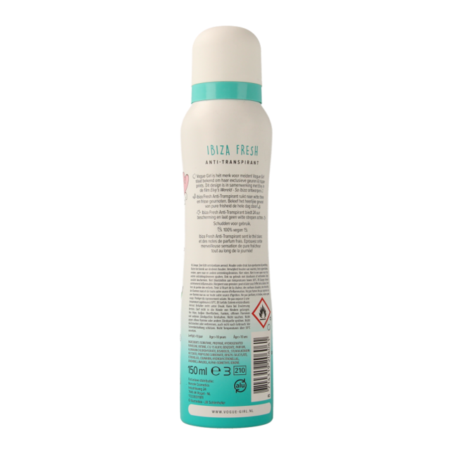 Deodorante Vogue Girl Ibiza Fresh 150 Millilitri