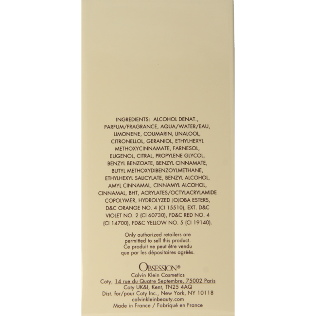 Calvin Klein Obsession eau de parfum vaporizador para mujer 100 ml