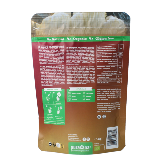 Caffè istantaneo ai funghi bio 45 grammi