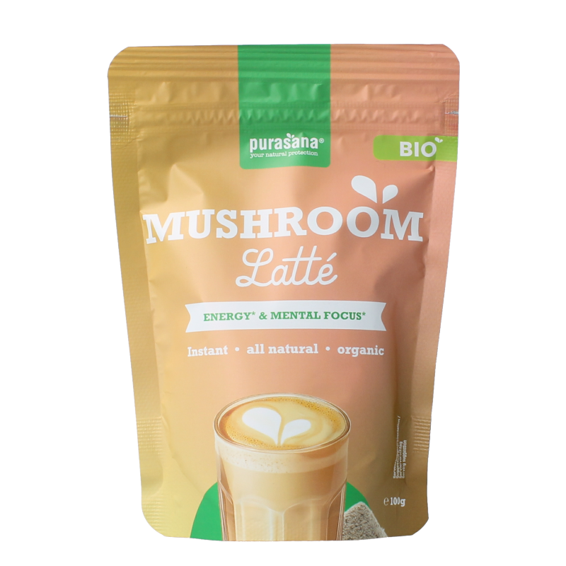 Purasana Latte ai Funghi Istantaneo Bio - Energia e Focus