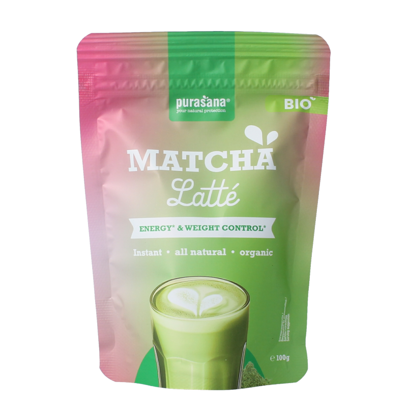 Purasana Matcha Latte Bio Istantaneo - Energia & Concentrazione