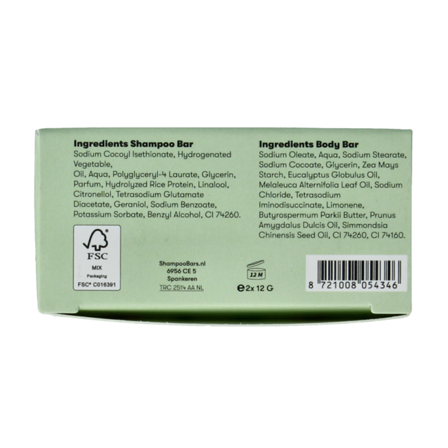 Mini Shampoo & Body Bar Aloe Vera & Gurke 20 Gramm