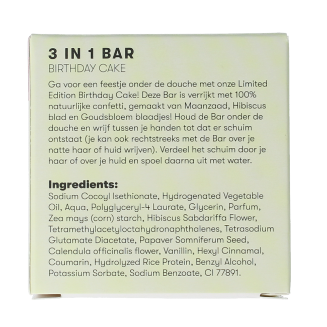 Barra 3 in 1 bar birthday cake 60 Gram