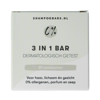 Shampoobars Pastilla 0% 3 en 1 neutra 60 gramos