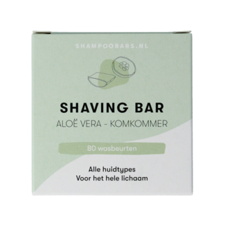 Shampoobars Shaving bar aloe vera & komkommer 60 Gram
