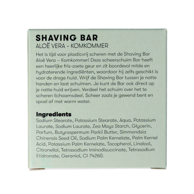 Shaving bar aloe vera & komkommer 60 Gram