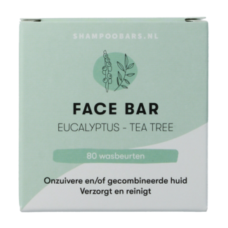 Shampoobars Face bar eucalipto & tea tree 60 Gram