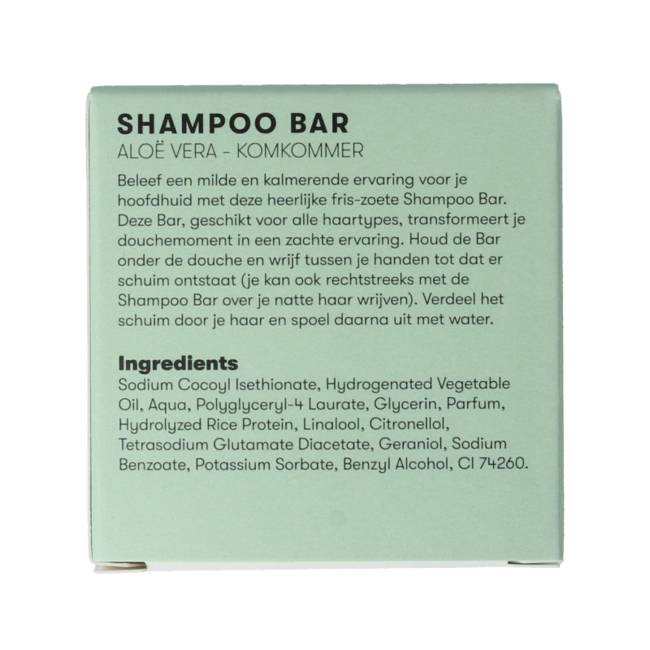 Shampoo bar aloe vera & cucumber 60 Gram