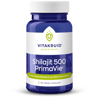 Vitakruid Shilajit 500mg PrimaVie 50% fulvic acid 60 Vegetarian capsules