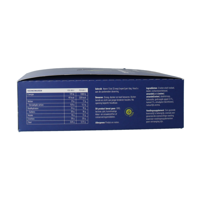 Barrita proteica manzana canela clean vegan 12 unidades