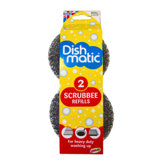 Dishmatic Recharge brosse en acier Scrubbee 2 pièces