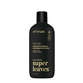 Attitude Men 2in1 shampoo & conditioner amber & citrus 415 Milliliter