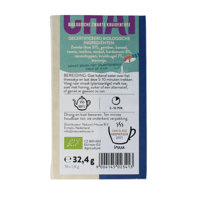Organic black chai tea 18 bags