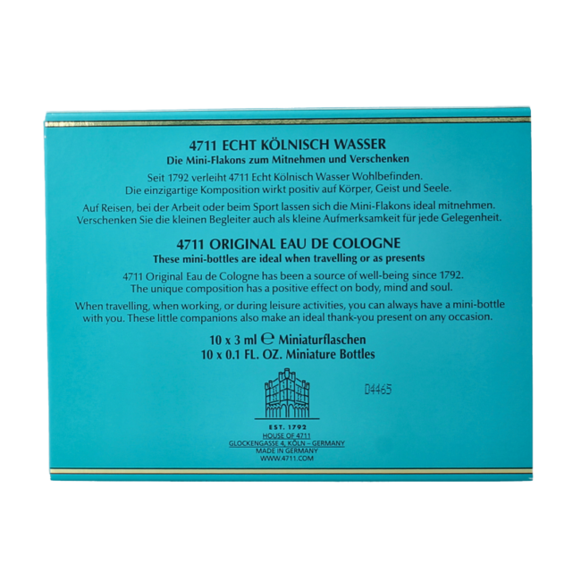 Eau de cologne party pack 10 x 3ml 30 Millilitri
