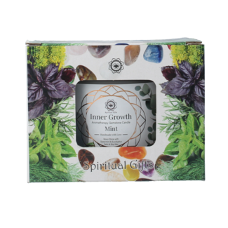 Green Tree Gemstone candle inner growth mint 256 Gram
