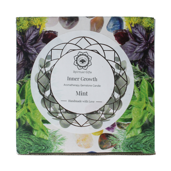 Edelstein-Kerze Inner Growth Minze 256 Gramm