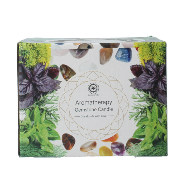 Gemstone candle inner growth mint 256 Grams