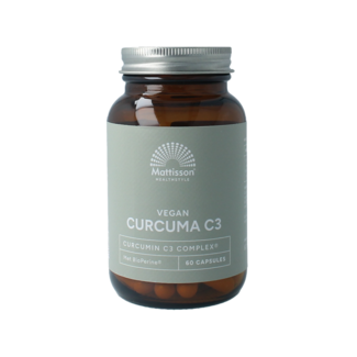 Mattisson Curcumin C3 bioperine 500 mg végétalien 60 gélules