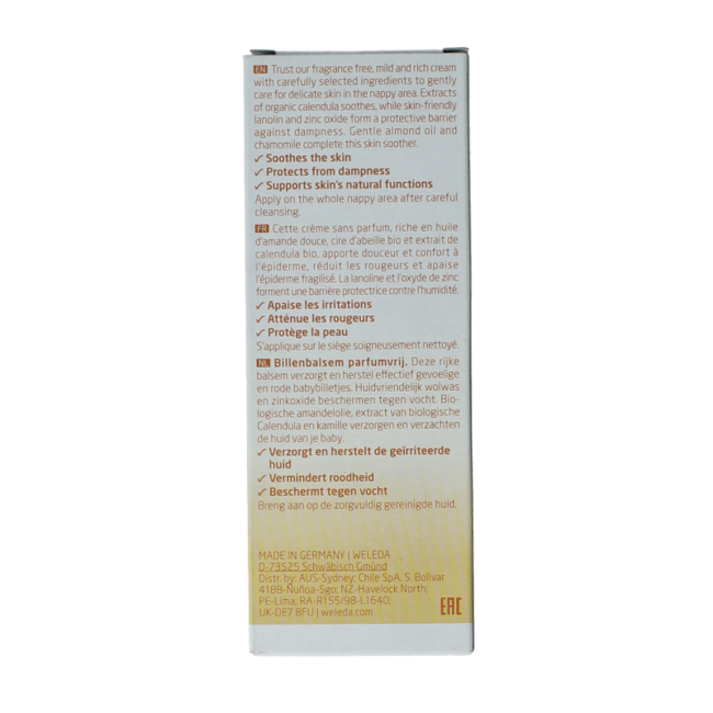 Calendula nappy balm fragrance-free 75 Millilitre