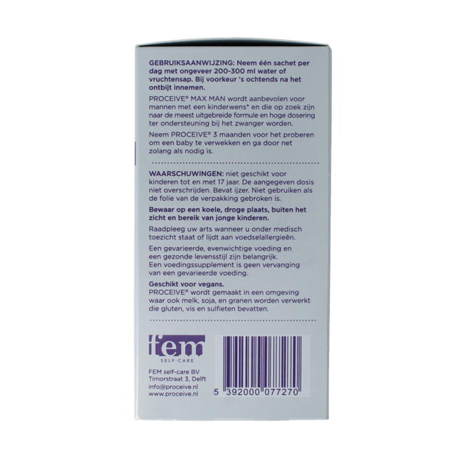 Kinderwens max man sachets 30 Pieces