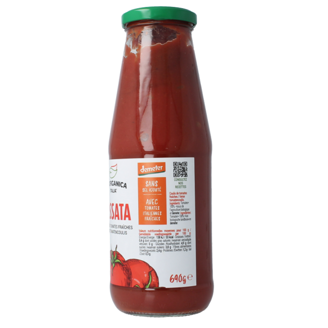 Tomate passata demeter bio 690 gramos