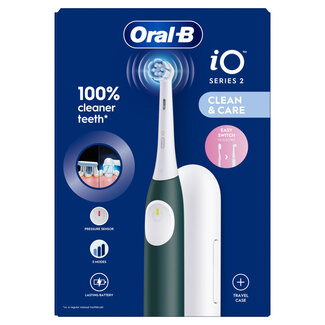Oral B Cepillo de dientes eléctrico iO2 verde bosque + estuche de viaje 1 unidad