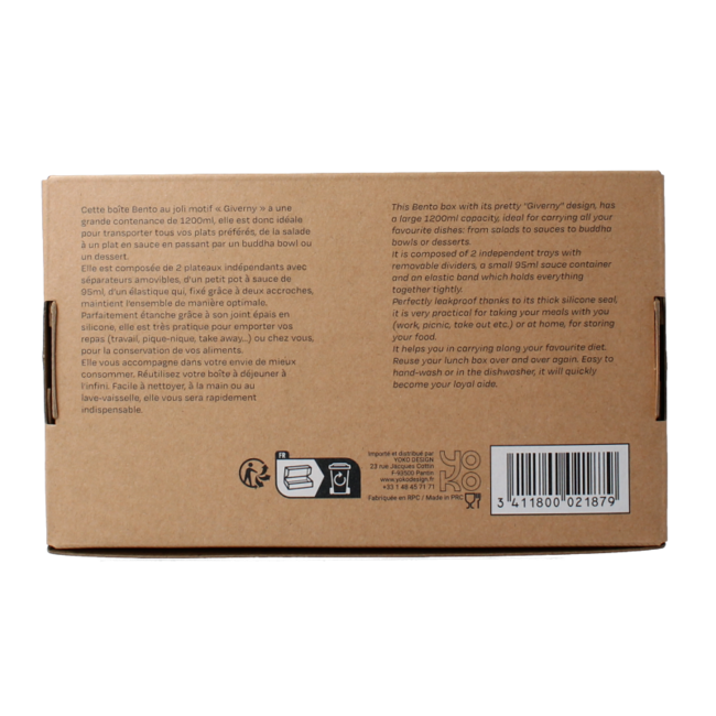 Lunchbox giverny 1200ml 1 Stuks