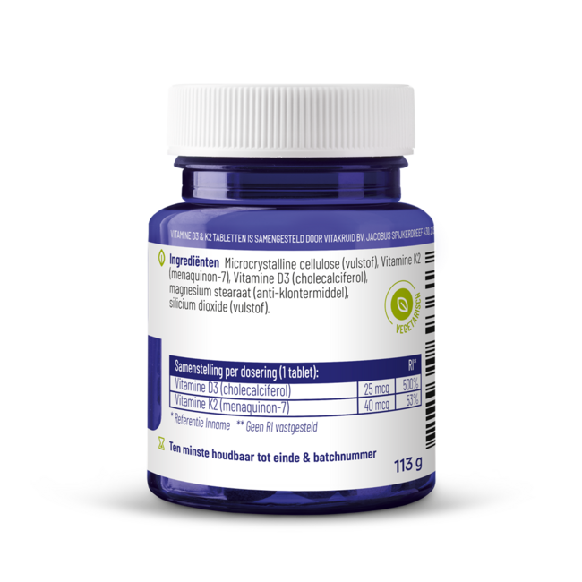 Vitamin D3 25 mcg & K2 40 mcg 90 Tabletten