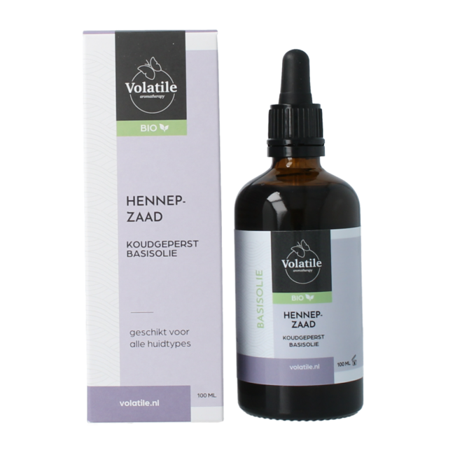 Aceite base de semillas de cáñamo prensado en frío bio frasco de cristal 100 ml