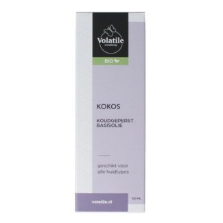 Volatile Kokos koudgeperst basisolie bio glazen fles 100 Milliliter