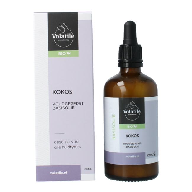 Aceite de coco base prensado en frío bio botella de cristal 100 ml